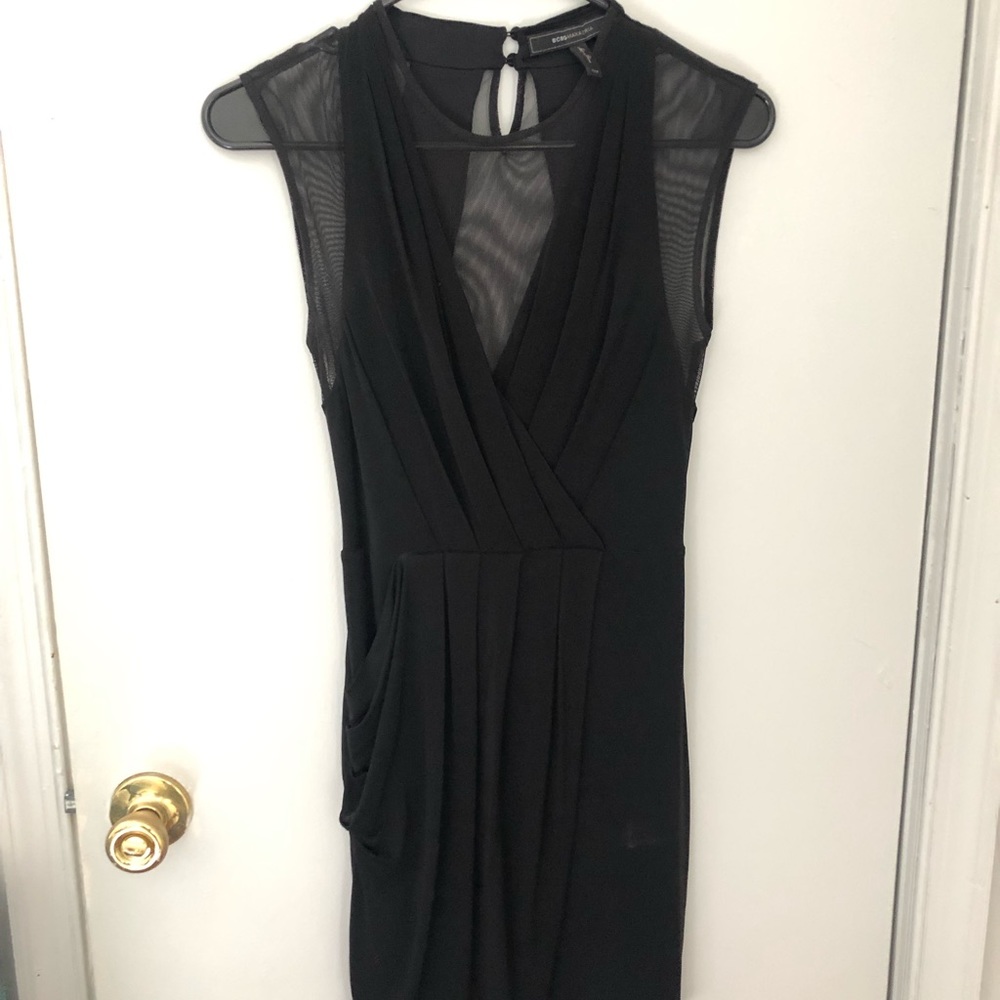 BCBG sexy black dress with mesh